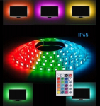 LED juosta 5m įvairiaspalvė su nuotolinio valdymo pultu