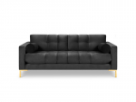 Dvivietė sofa Cosmopolitan Design Bali, tamsiai pilka/auksinės spalvos
