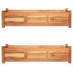 Auk&scaron;tas sodo lovelis akacijos medienos 100x30x25cm, 2 vnt