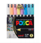 Markeriai Uni Ball Posca PC-1MR Soft Color, 8 vnt.