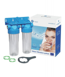 10&ldquo; Aquafilter FHPRCL-B-TWIN serijos dvigubo korpuso &scaron;alto vandens filtrų sistemos