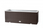 Lauko vazonas su laistymo sistema 125 cm x 39 cm x 43 cm, dūminė ruda