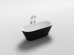 Akrilinė vonia Mexen Flavia, black/white, 170x80 cm