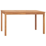 Sodo valgomojo stalas, 140x80x77 cm, rudas