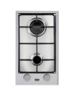 Dujinė viryklė - BEKO - 2 degikliai - 30 cm - Nerūdijančio plieno - HDCG32220FX