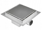 Kvadratinis du&scaron;o latakas Mexen Flat, 15x15 cm, inox