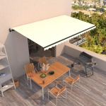 Automatinė i&scaron;traukiama markizė VidaXL 500x300 cm ruda
