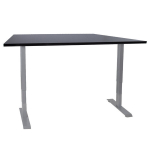 Reguliuojamo auk&scaron;čio elektrinis stalas su 2 varikliais Home4You Ergo, 140x80 cm, juodas