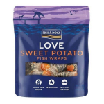 Fish4Dogs saldžiųjų bulvių ir žuvies vyniotiniai, 100 g