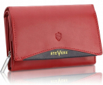 Odinė piniginė moterims Stevens su RFID Z02 / RB, raudona