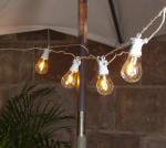 Lempos, 5m, 10LED kaitinimo siūlelis, lauko, maitinimo &scaron;altinis, IP44