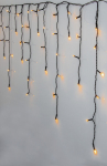 Ledo gaminimo grandinėlė 6 m, 240 LED, auksinė &scaron;ilta &scaron;viesa, maitinimo &scaron;altinis, vidaus / lauko IP44