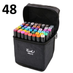 Dvipusiai žymekliai, markeriai, flomasteriai pie&scaron;imui bei "sketchingui" 48 vnt, spalvos