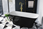 Vonia Besco Assos S-Line Black&White 160, su Klik-klak Graphite valomu i&scaron; vir&scaron;aus