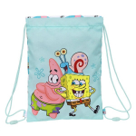 Kuprinė su virvutėmis Spongebob Stay positive, 26 x 34 x 1 cm., mėlyna, balta