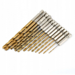 Grąžtų rinkinys su Hex 6.3 mm (1/4") galu, 13vnt. 1.5mm- 6.5mm