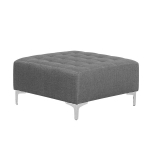 Beliani modernus pilkas audeklo kampinės formos sofa