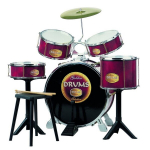 REIG Baterija - Didžioji būgnas - 2 tonų būgnai ir čembras - Profesionalios lazdos