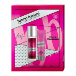 Rinkinys Bruno Banani Pure moterims: pur&scaron;kiamas dezodorantas, 75 ml + du&scaron;o želė, 50 ml