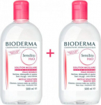 Makiažo valymo micelinis vanduo Bioderma Sensibio H2O, 2x500 ml