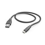 Hama įkrovimo laidas USB-A į USB-C, 1,5 m, juodas