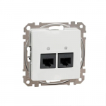 Įmontuota duomenų 2xRJ45 lizdas CAT6 UTP, mechaninis SEDNA dizainas
