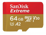 Atminties kortelė Atmiņas karte Sandisk Extreme 64GB MicroSDXC