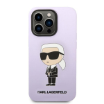 Karl Lagerfeld Liquid Silicone Ikonik NFT iPhone 14 Pro Max Purple