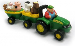 Tomy John Deere garsinis traktorius su gyvūnėliais