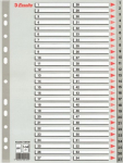 Esselte A4 Pp skirtukai su skaitmenine indekso sistema 1-54, pilki