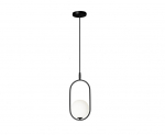 Pakabinamas &scaron;viestuvas Candellux Cordel 31-10148 juodas/baltas stiklinis gaublys