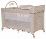 Kelioninė lovytė-maniežas Lorelli Noemi Plus 2 Layers, Fog Beige Star