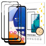 Grūdintas stiklas Samsung Galaxy A14 5G su juoda rėmeliu