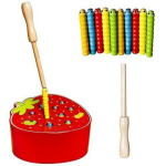 Magnetinis žaidimas StoreXO 2in1 Kirminų gaudymas bra&scaron;kėje