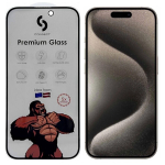 Apple iPhone 15 Pro Max Privacy 3D Corning Gorilla Glass 5X storio juodas dėklas