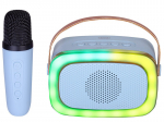 KELIŲ KARAOKĖS GRAŽUS MIKROFONAS XR 8A01 MINI PARTY TREVI