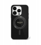 Guess IML Rhinestones MagSafe dėklas iPhone 16 Pro Max su magnetu - juodas