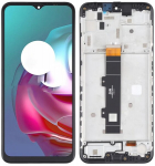 LCD + jutiklinis ekranas Motorola Moto G30 XT2129 (Atnaujintas) Rėmelis juodas