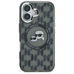 Dėklas, skirtas iPhone 16 &ndash; Karl Lagerfeld IML MagSafe (KLHMP16SHMCKKMHK) &ndash; Karl&Choupette galvos monograma