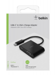 USB-C VGA adapter - BELKIN - 60W - Juodas - 1920x1080 - Ne&scaron;iojamiesiems kompiuteriams ir plan&scaron;etėms