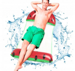 Pripučiamas vandens hamakas Watermelon, 63x125 cm