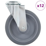 vidaXL Ratukai, 12vnt., 125mm, pasukami, varžtu tvirtinami