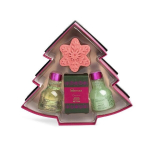 Rinkinys IDC Institute Kalėdų eglutė: vonios putos, 100 ml + du&scaron;o želė, 100 ml + vonios druska, 50 g + vonios kamuoliukas, 50 g