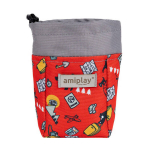 Skanėstų dozatorius Amiplay Amik TravelDog, 8x6x10 cm, raudonas