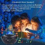 Projektorius LED Star Light projektorius, Starry Night Lights Roterande Ocean Wave muzikos projekcinė lempa