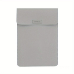 2 dalių dirbtinės odos ne&scaron;iojamo kompiuterio dėklas su pelytės kilimėliu ir laidų organizatoriumi., Pilka