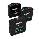 Rode mikrofonas Dvigubas siųstuvas + imtuvo komplektas Juoda versija