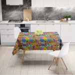 Bohemi&scaron;ka gėlių staltiesė - dėmėms atspari, plaunama, universali., 140*200cm