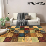 Kristalinis Aksominis Retro Ra&scaron;tuotas Kilimas Sofa Kavinėi , 55,12 * 78,74 colio / 140 * 200 cm