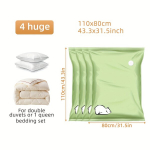 4/6 vnt. vakuuminiai mai&scaron;ai antklodėms ir drabužiams, 4vnt XL 110*80cm